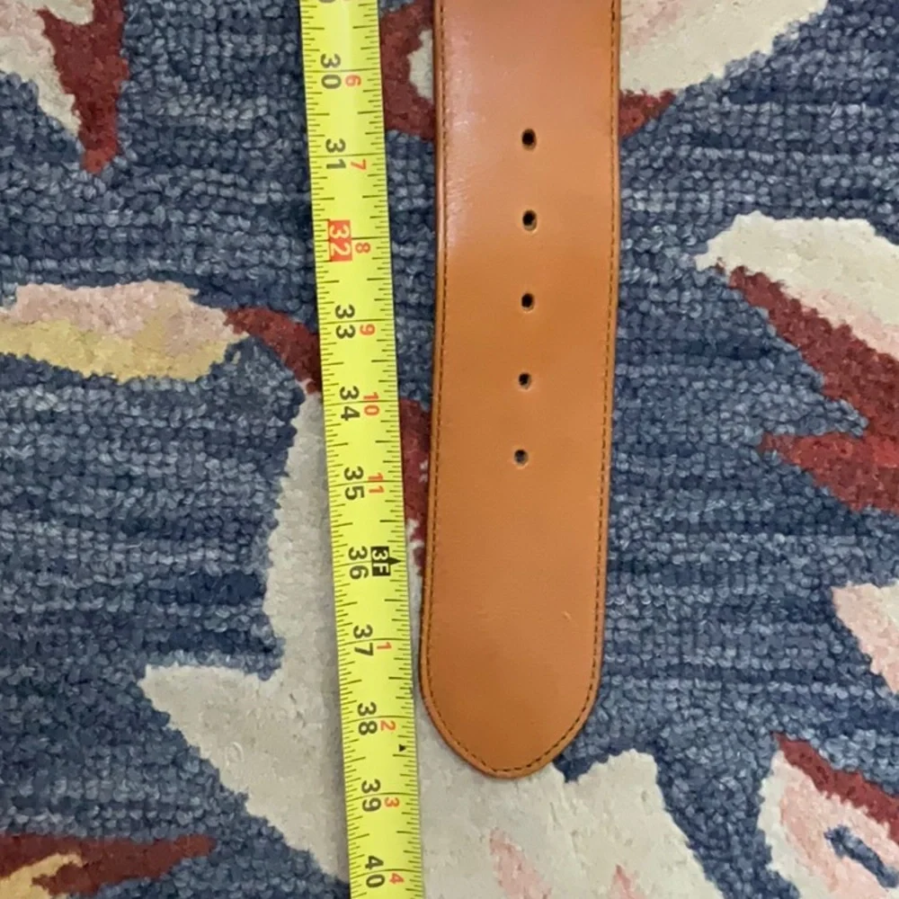 Theory leather belt RARE Italian leather luxury Belt brass handmade Italy‎ S M